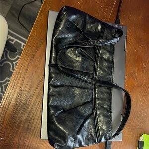 Vintage Black Leather Women's Bag